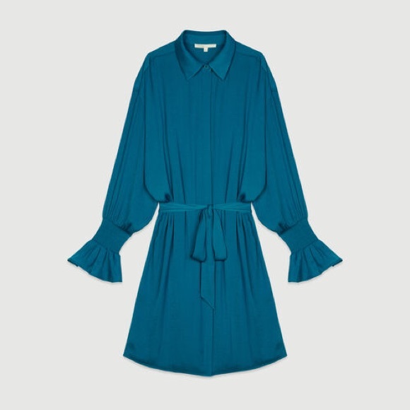 Maje Dresses & Skirts - Maje Satin Shirt Dress